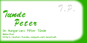tunde peter business card