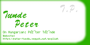 tunde peter business card